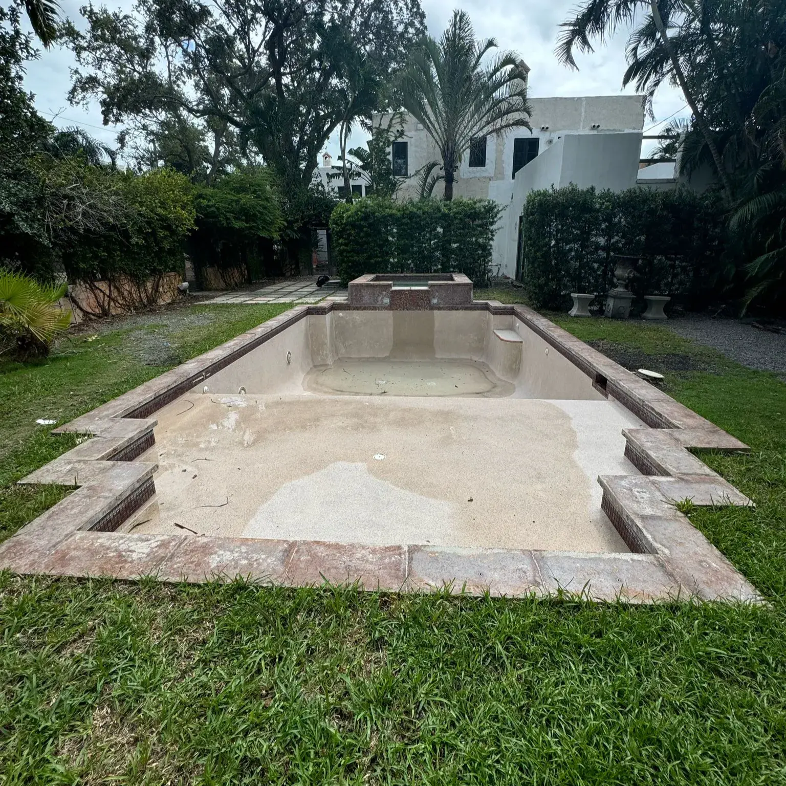 Pool Transformation with TERRAZZO GraniTech Plaster before - 2